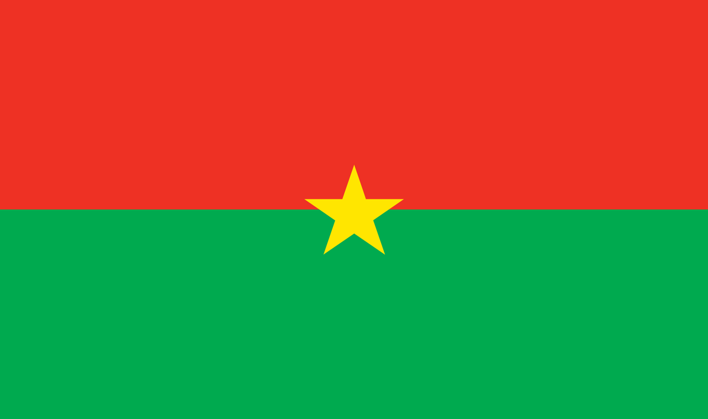 Table flag Burkina Faso – representative national flag for indoor use