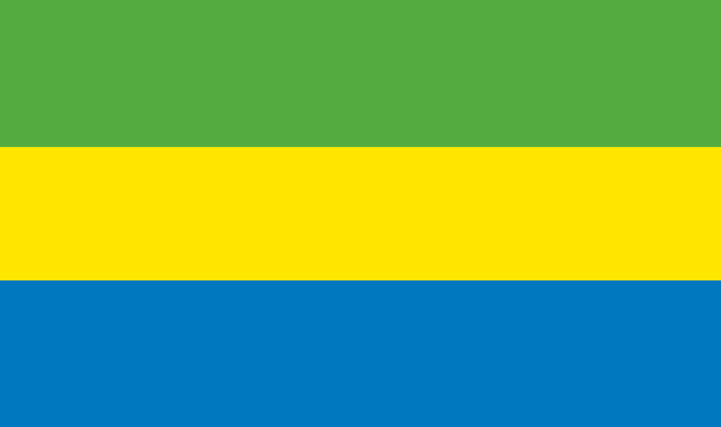 Gabon table flag – representative national flag for indoor use