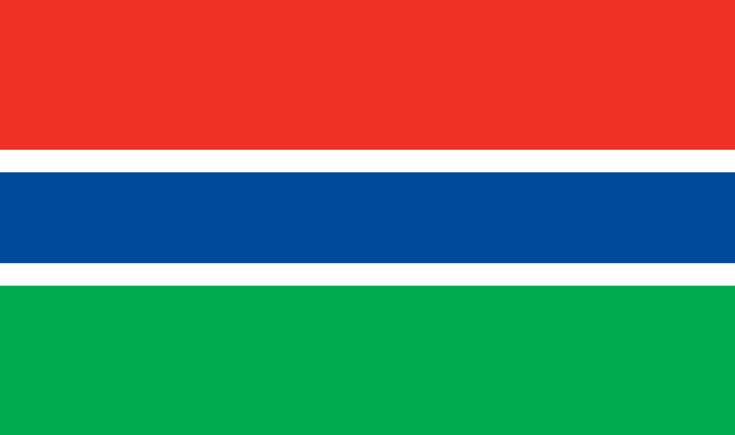 Tischfahne Gambia – repräsentative Nationalflagge für den Innenbereich