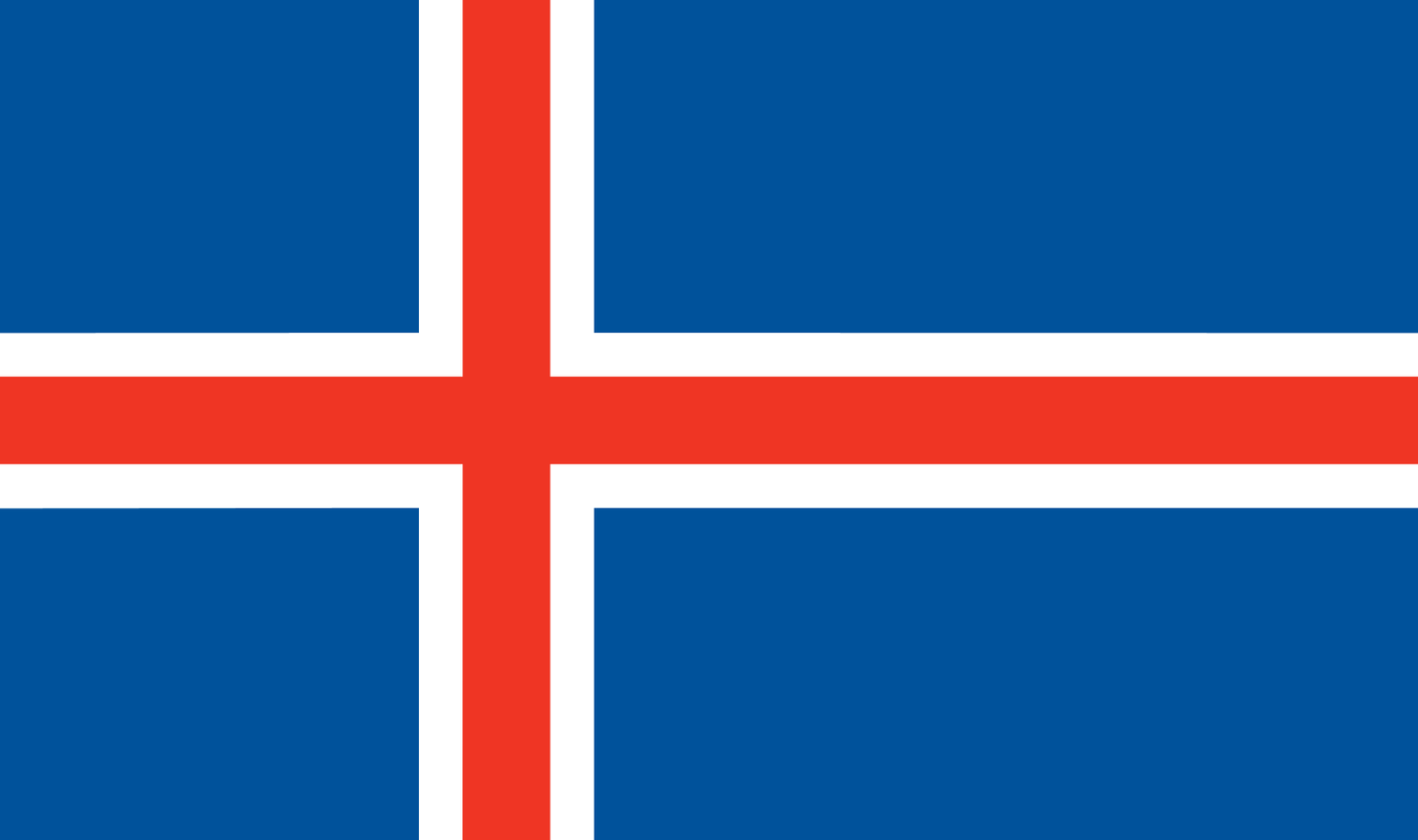 Table flag Iceland – representative national flag for indoor use