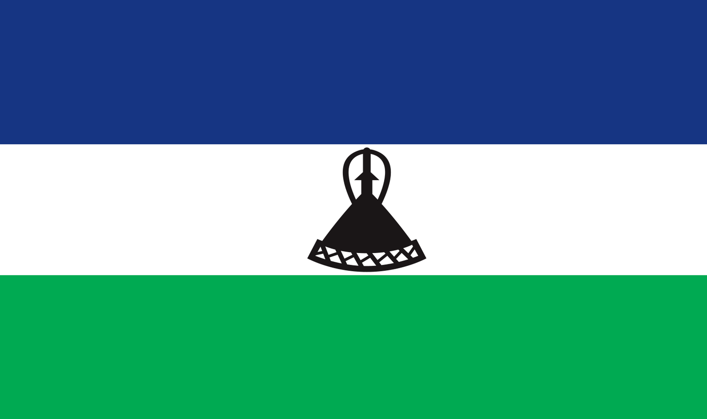 Tischfahne Lesotho – repräsentative Nationalflagge für den Innenbereich