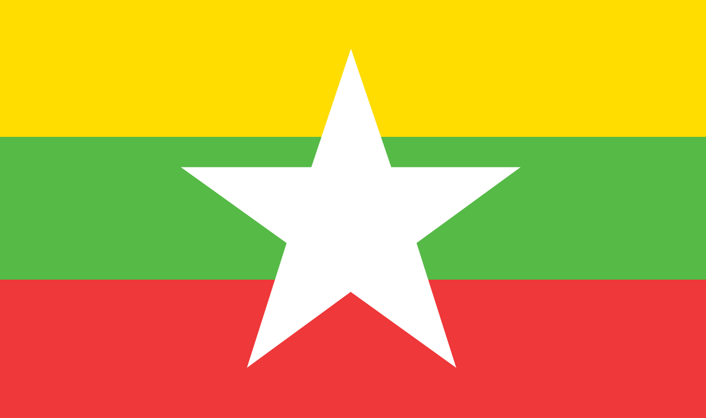 Tischfahne Myanmar – repräsentative Nationalflagge für den Innenbereich