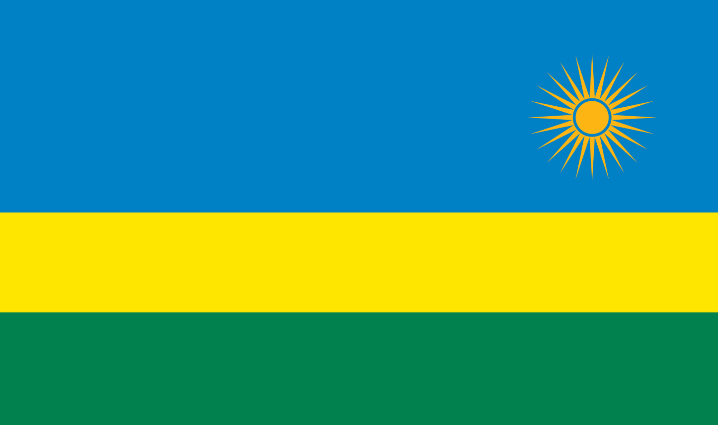 Tischfahne Ruanda – repräsentative Nationalflagge für den Innenbereich