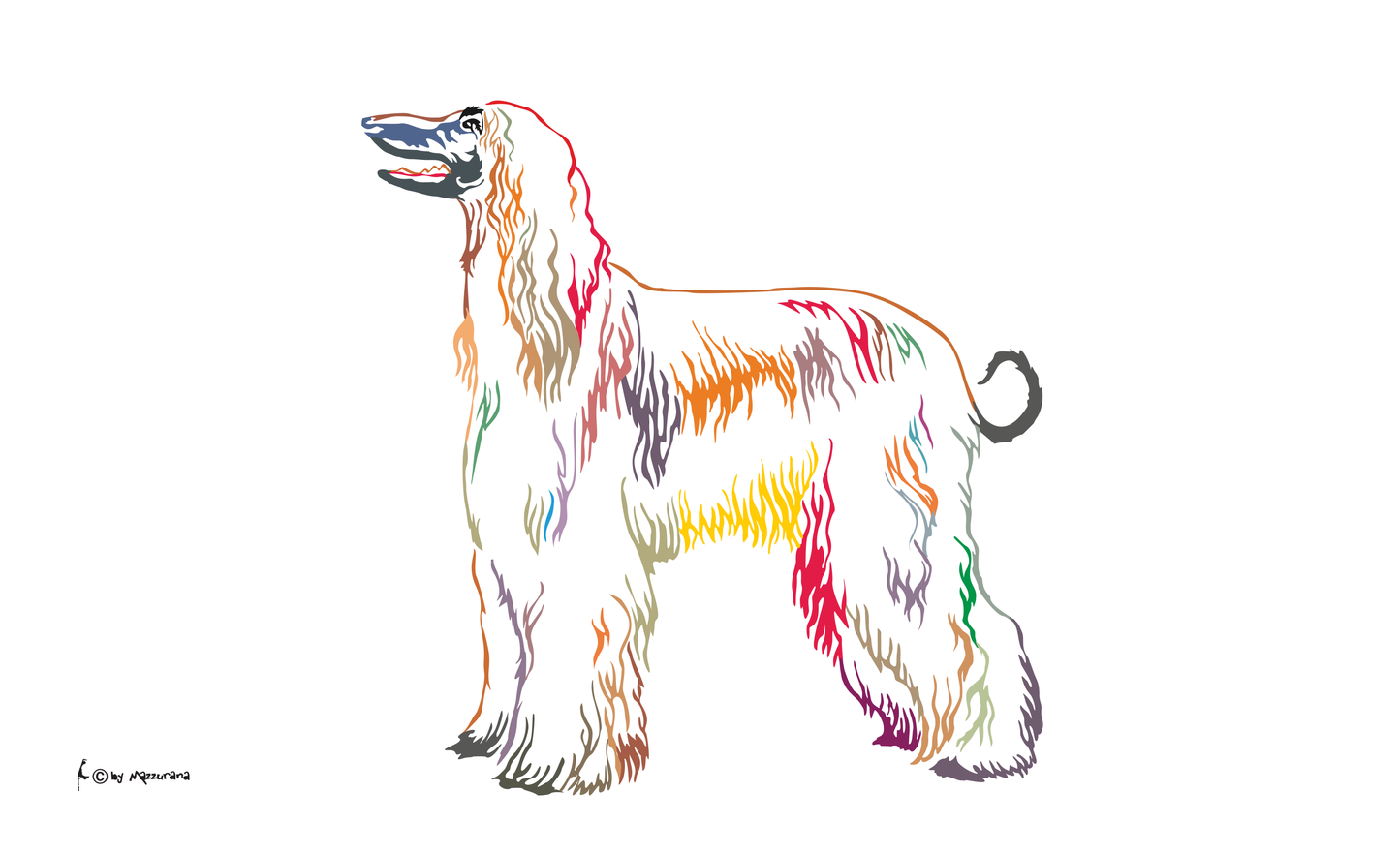 Afghan Hound flag, dog flag, animal flags, sports flags, club flags, association flags