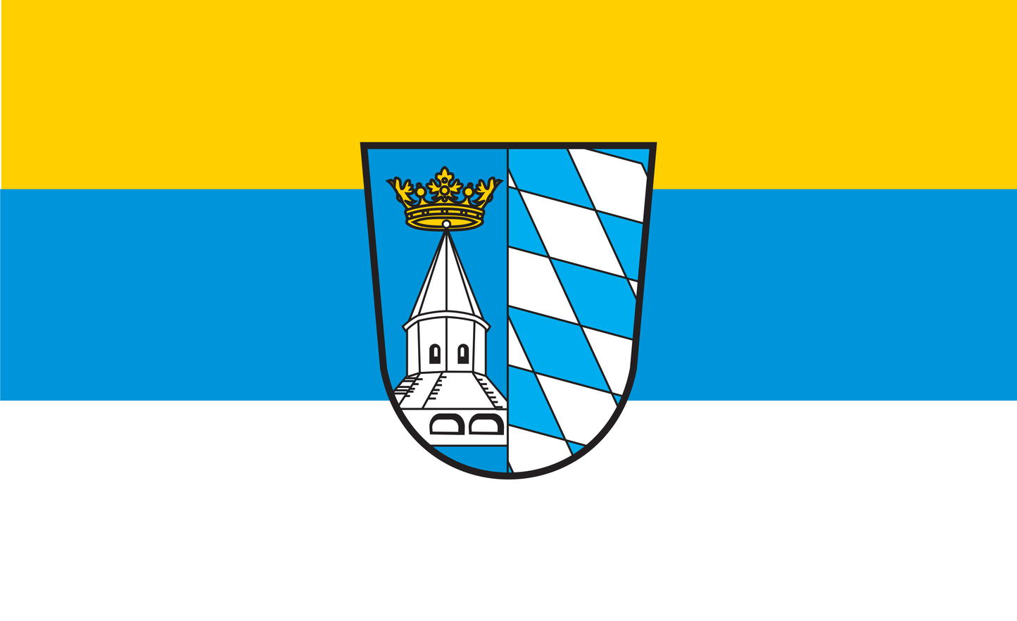 Altötting Kreis Flagge Bayern