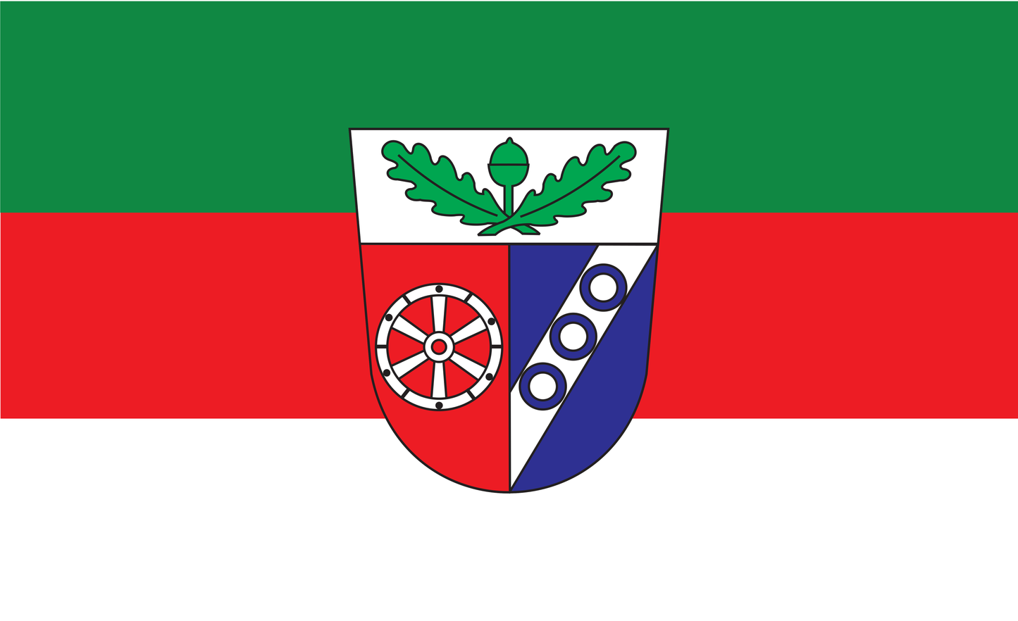 Aschaffenburg Kreis Flagge Bayern