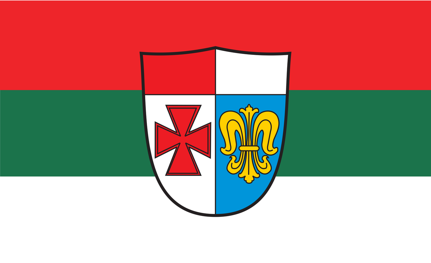 Augsburg Kreis Flagge Bayern