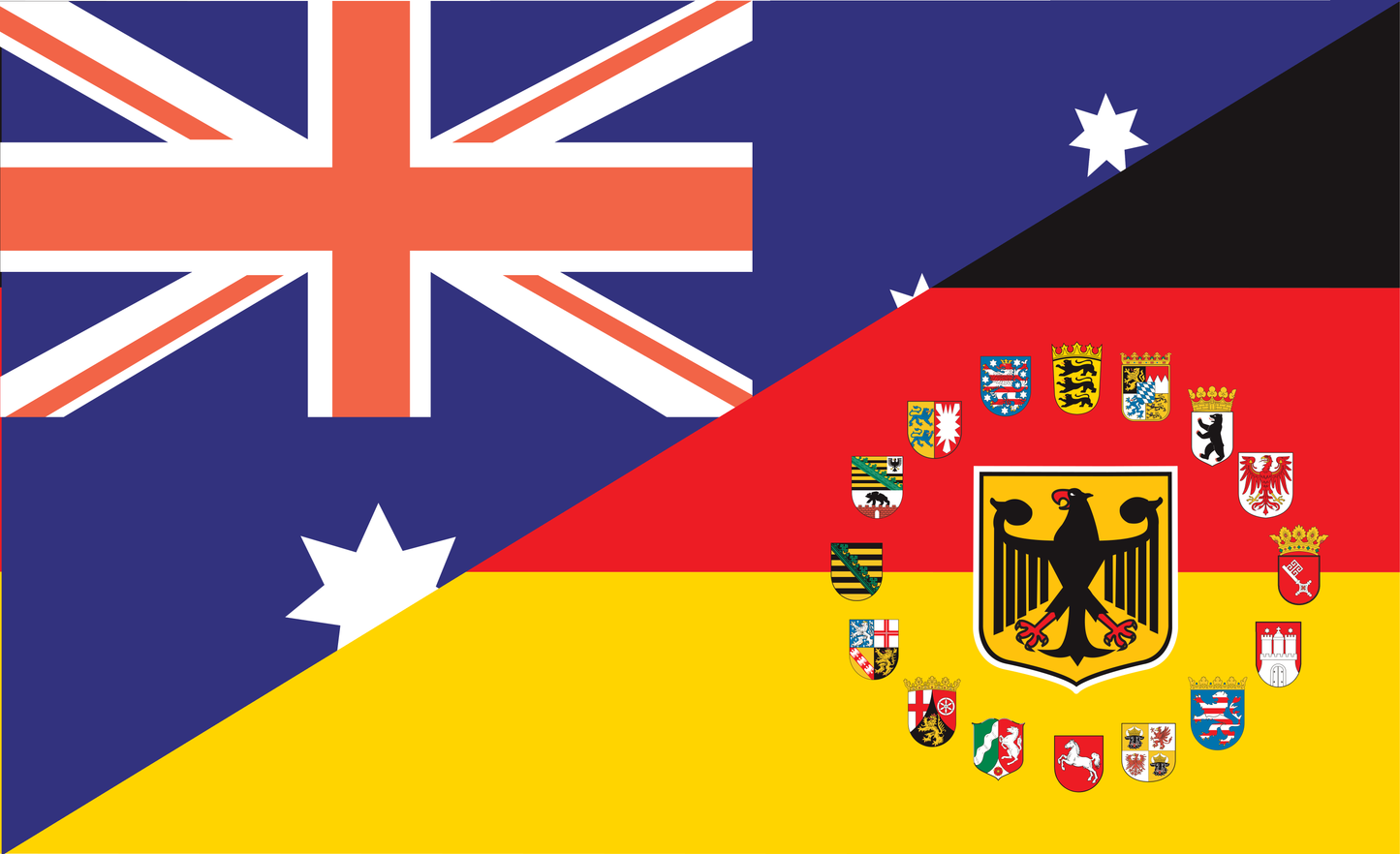 Australien / Deutschland, Flagge
