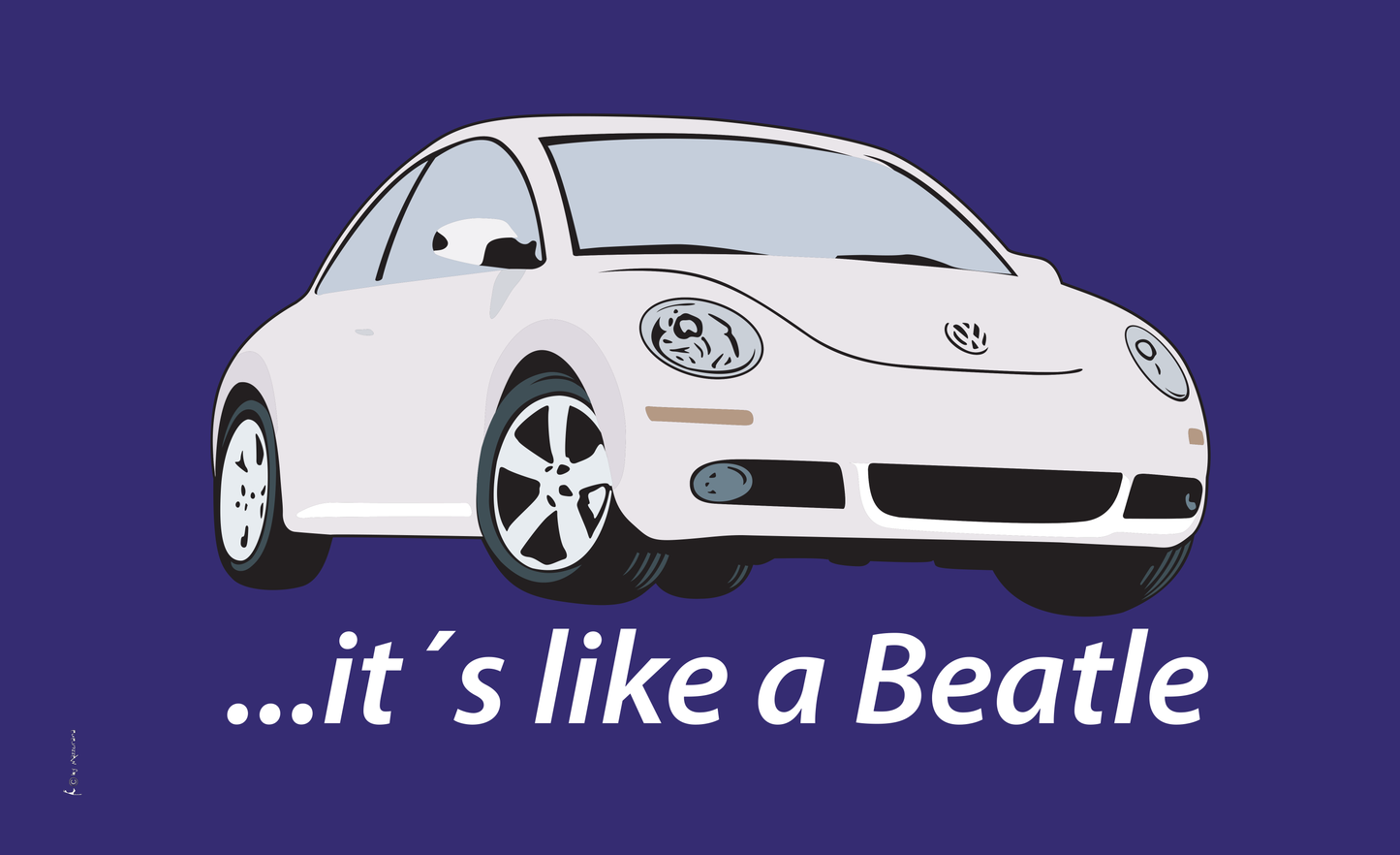 VW-Beatle-Flagge, Autoflagge, Autoflaggen,Motorsportflaggen,Formel1-Flaggen