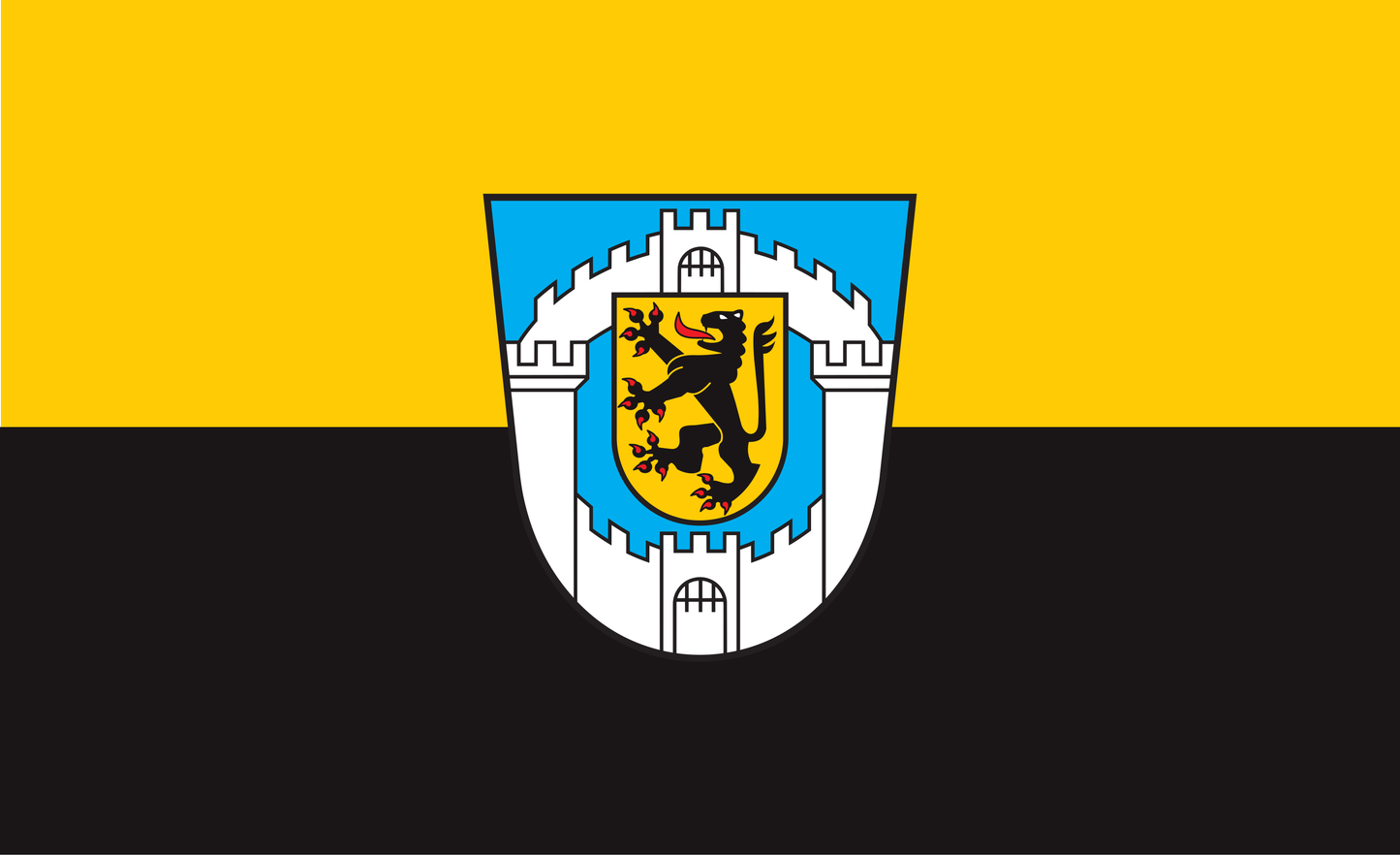 Bergheim Flagge, Nordrhein Westfalen