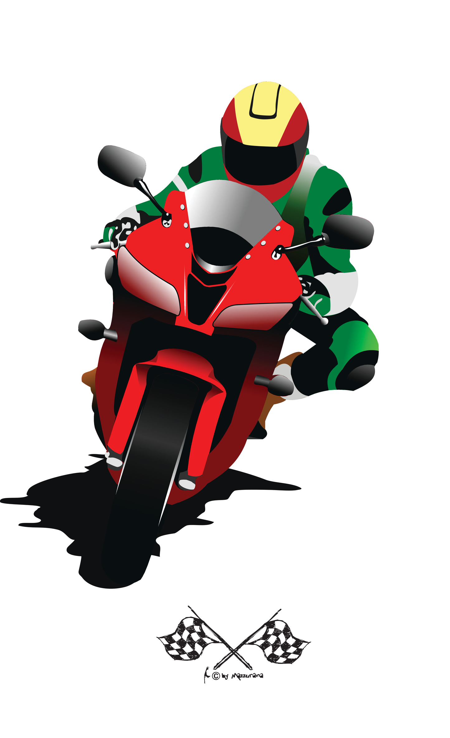 Bike Race 05 Flagge, Motorradflagge, Motorrad, Bikerflagge