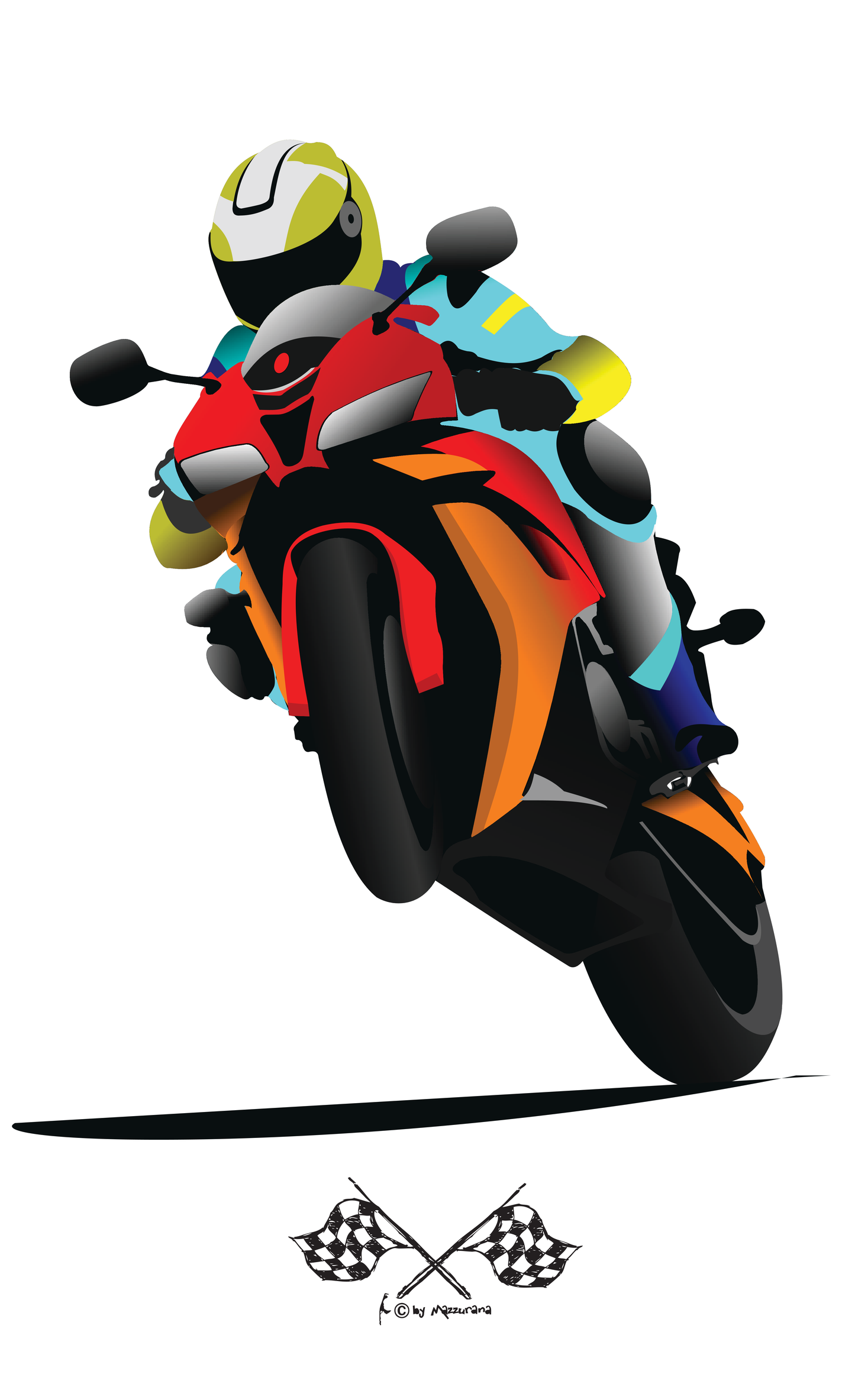 Bike Race 06 flag, motorcycle flag, motorbike, biker flag