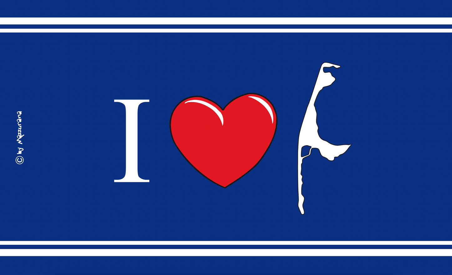 I Love Sylt Flagge – Deine Liebeserklärung an die Insel