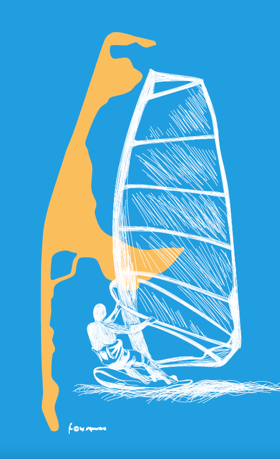 Sylt Windsurfer Flagge – Blau trifft Bewegung