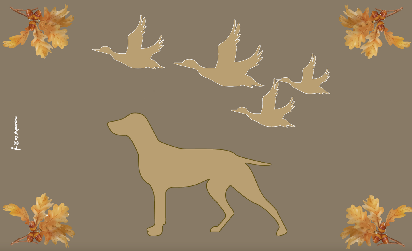 Jägerflagge Hund & Enten