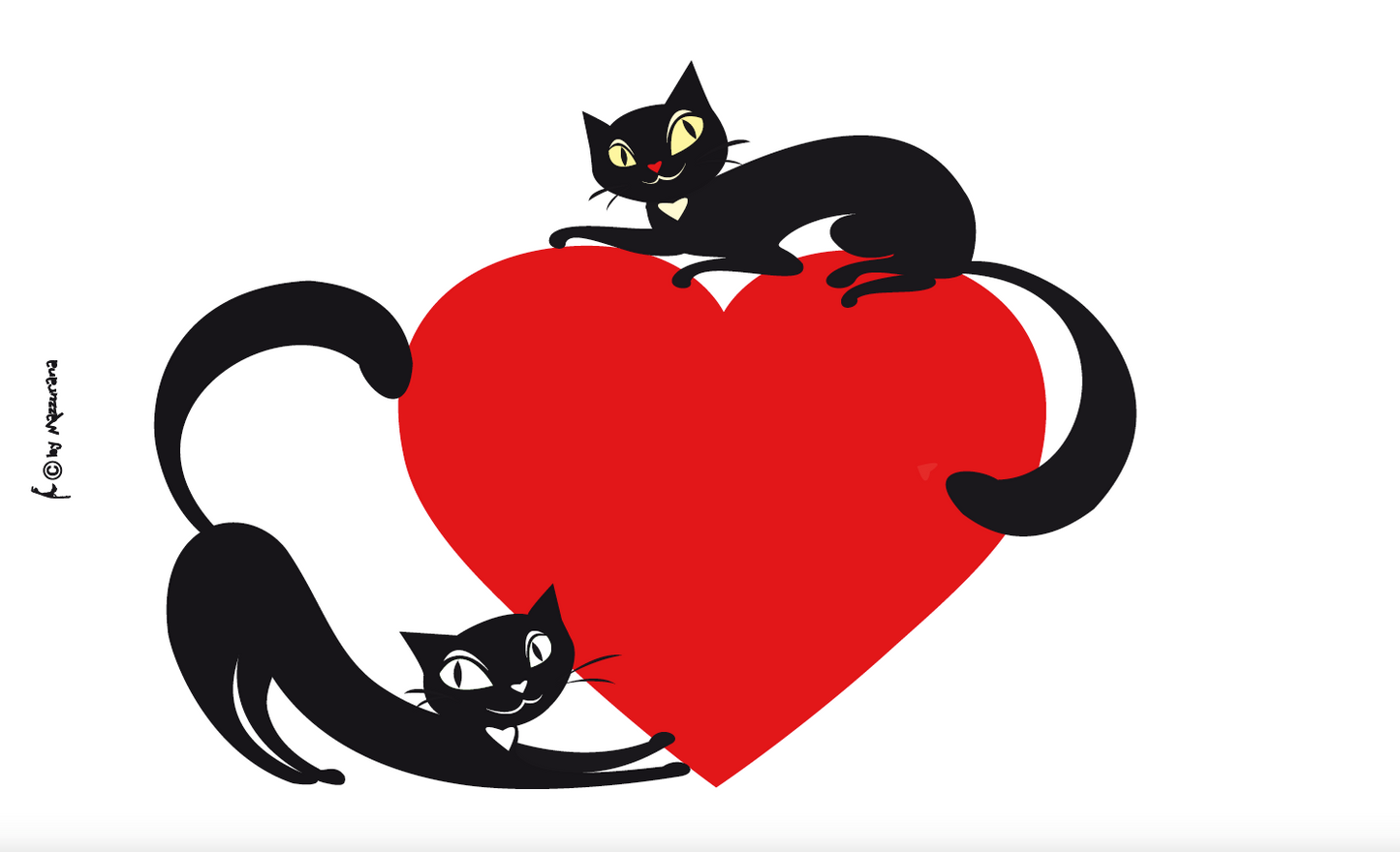 Katzen in Love Flagge