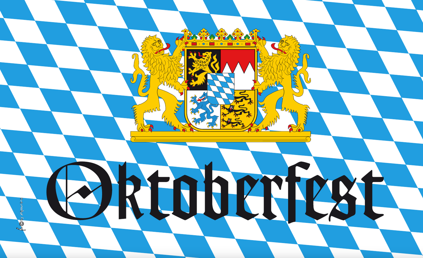 Bayrische Oktoberfest-Flagge, Gastronomieflaggen, Hotel, Restaurant, Bistro