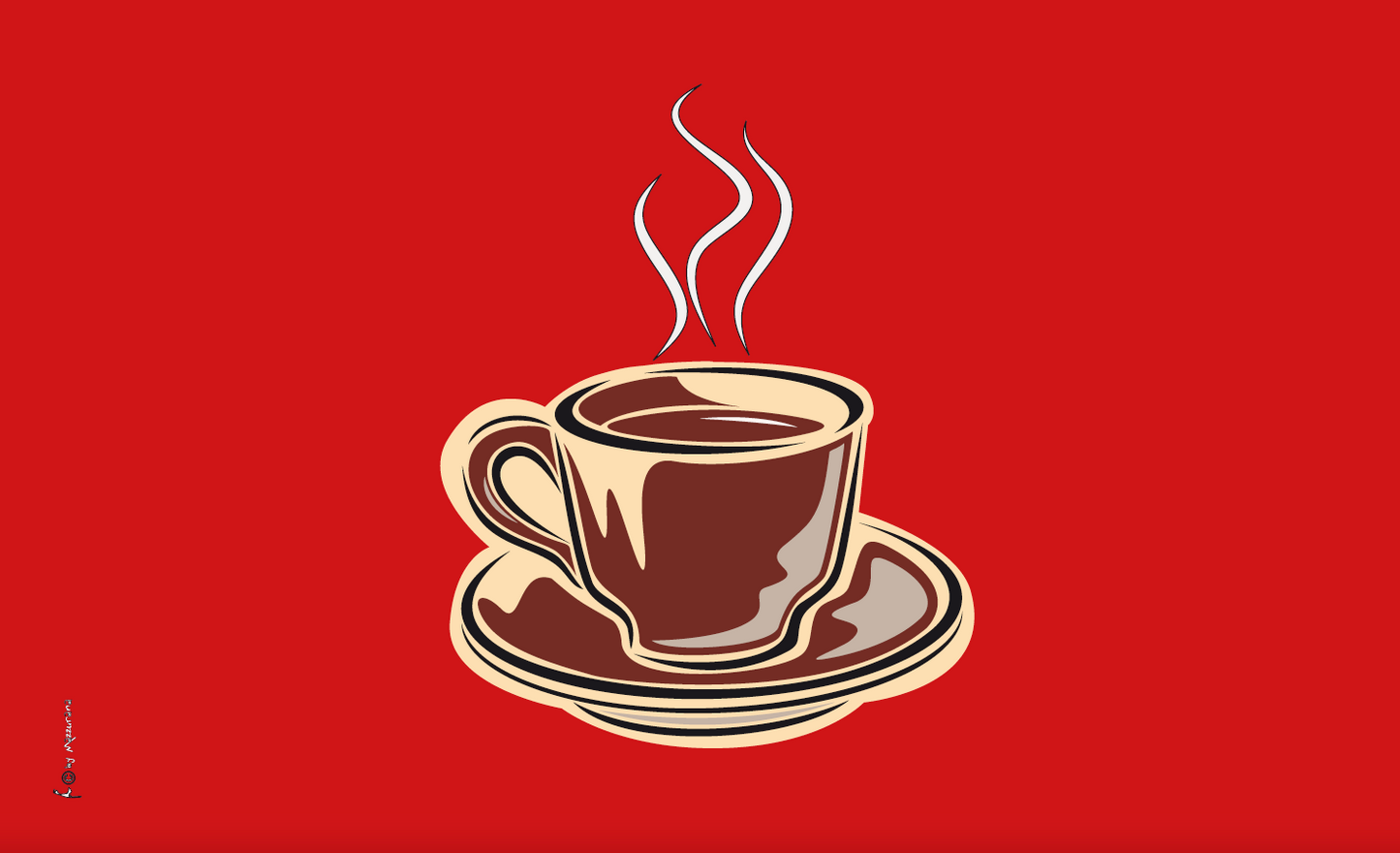 Kaffee-Flagge,rot, Gastronomieflaggen, Hotel, Café, Restaurant, Bistro