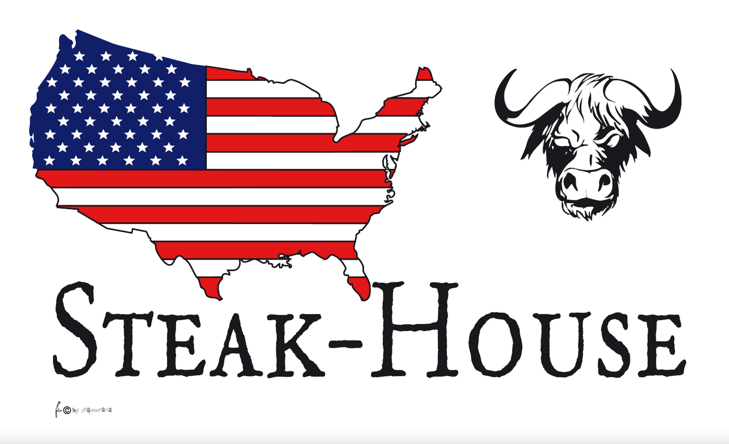 Steak-House-Flagge ,Gastronomieflaggen, Hotel, Café, Restaurant