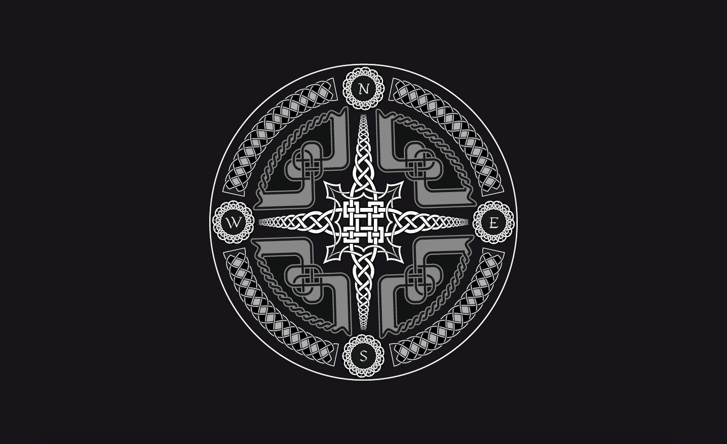 Kompassflagge black, Maritim, Seglerflagge, Mototbootflagge