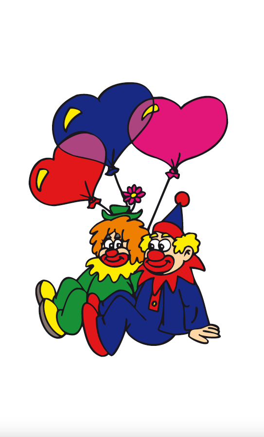 Clown-Flagge, Spassfahnen, Fantasiefahnen, Kinderfahnen