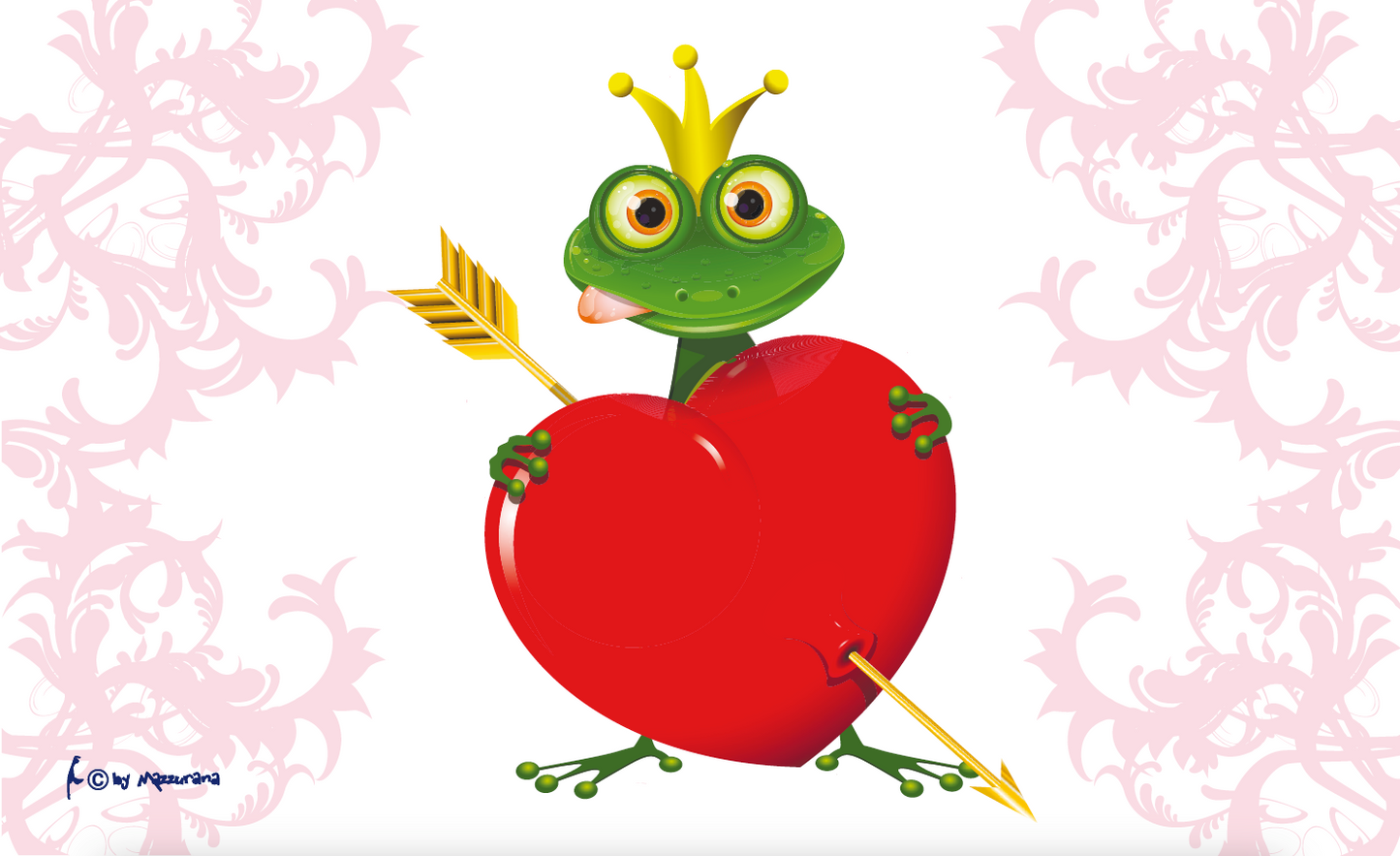 Frog flag, frog banner, lovely frog