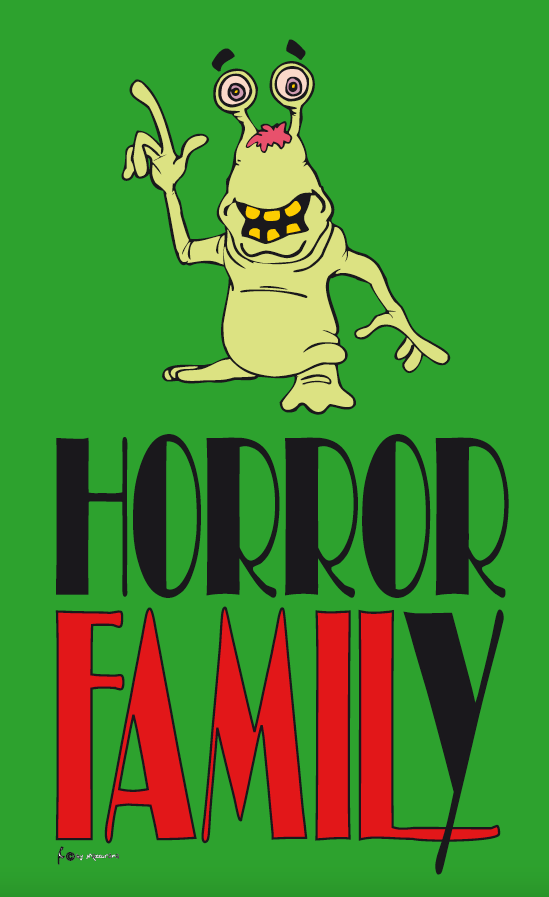 Horror family flag, novelty flags, fantasy flags, children's flags