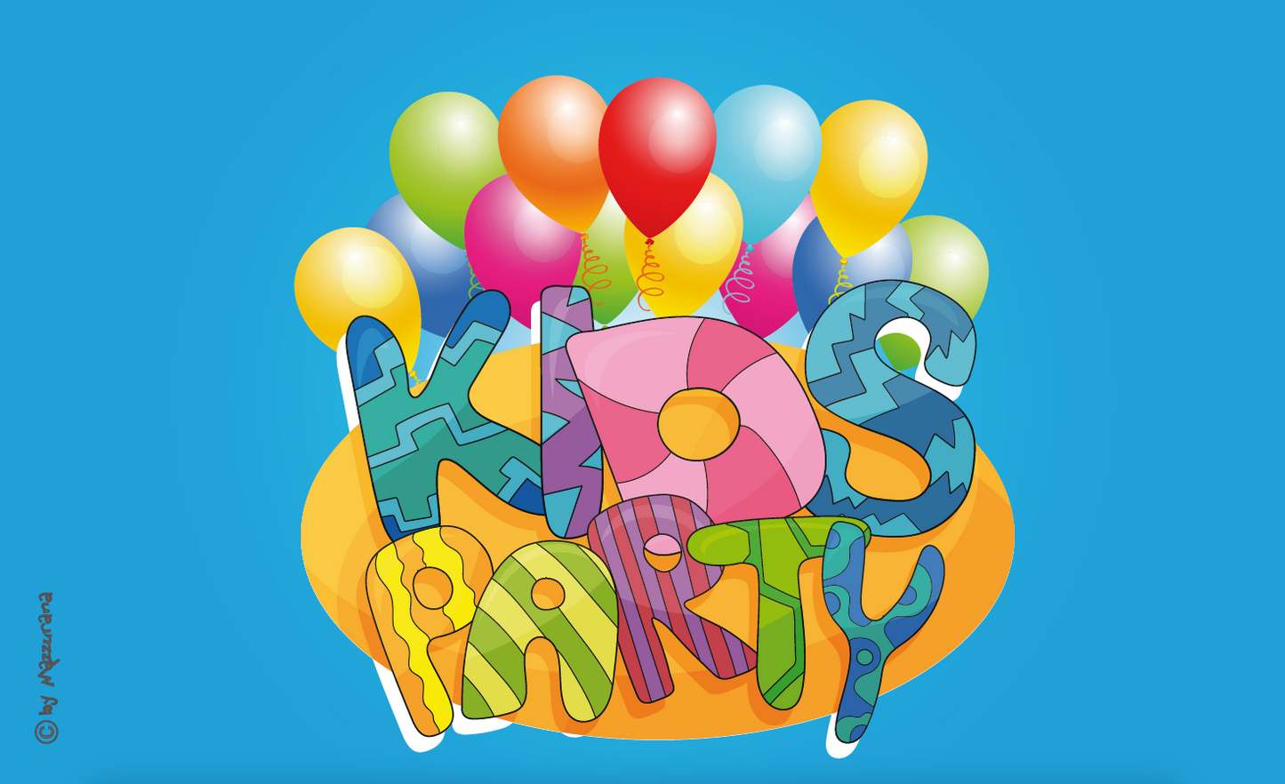 Kids Party, Partyflagge, Partyfahne