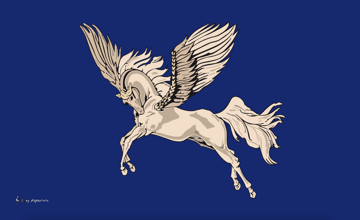 Pegasus-Flagge, Spassfahnen, Fantasiefahnen, Kinderfahnen, Zeichenfahnen