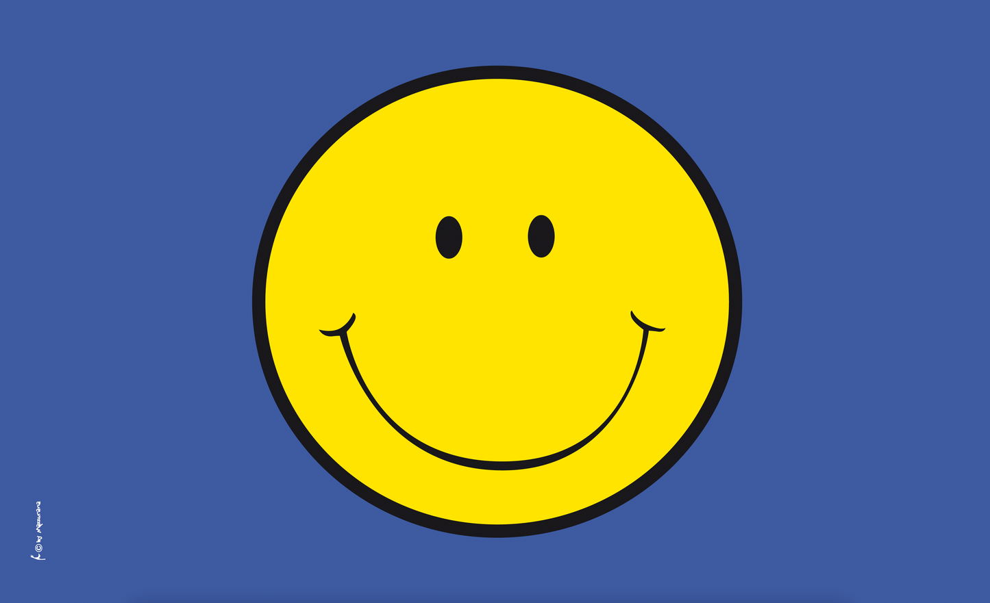 Smily-Flagge,blau,Spassfahnen, Fantasiefahnen, Kinderfahnen, Zeichenfahnen