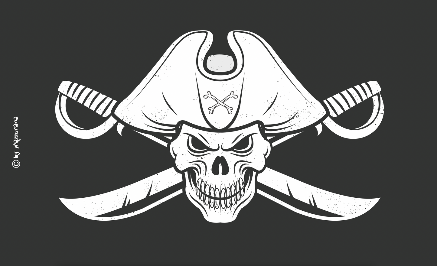 Pirat - Angry Pirat Flagge, Pirateflaggen, Piratenfahne