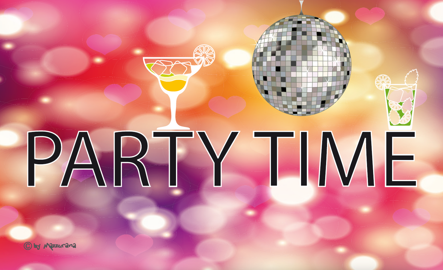 Cocktail Party 3, Cocktail Flagge, Party Flagge