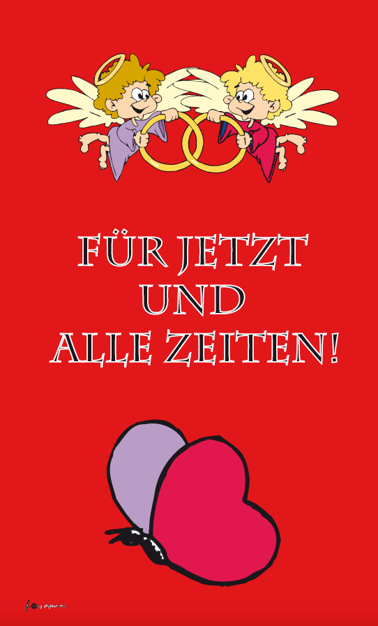 Für alle Zeiten-Flagge, Liebe, Hochzeit, Partnerschaft