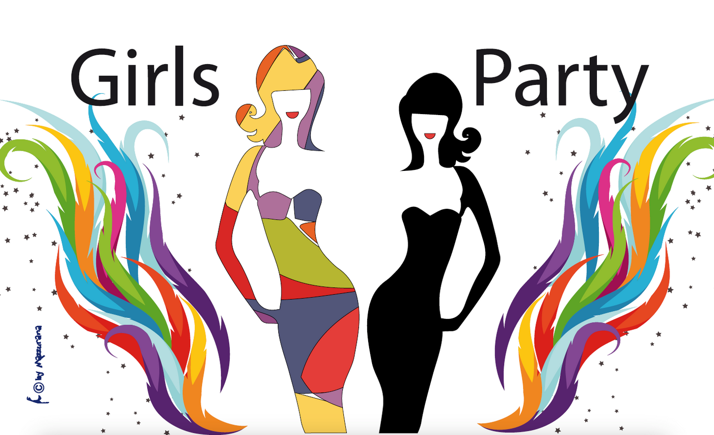 Girls Party, Partyflagge, Partyfahne