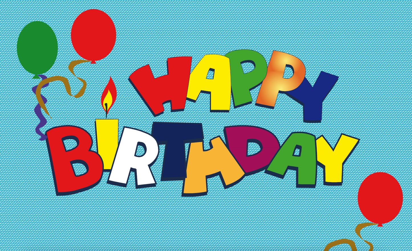 Happy Birthday bunt, Geburtstagflagge