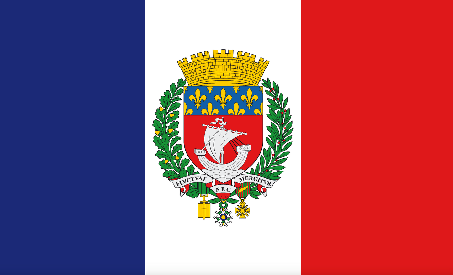 Paris Flag – City flag of Paris, France