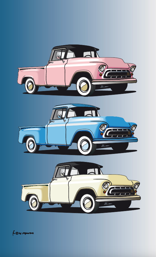 American pickup flag trio, vintage car flag, pickup car flag, car flag, car banner, vintage car