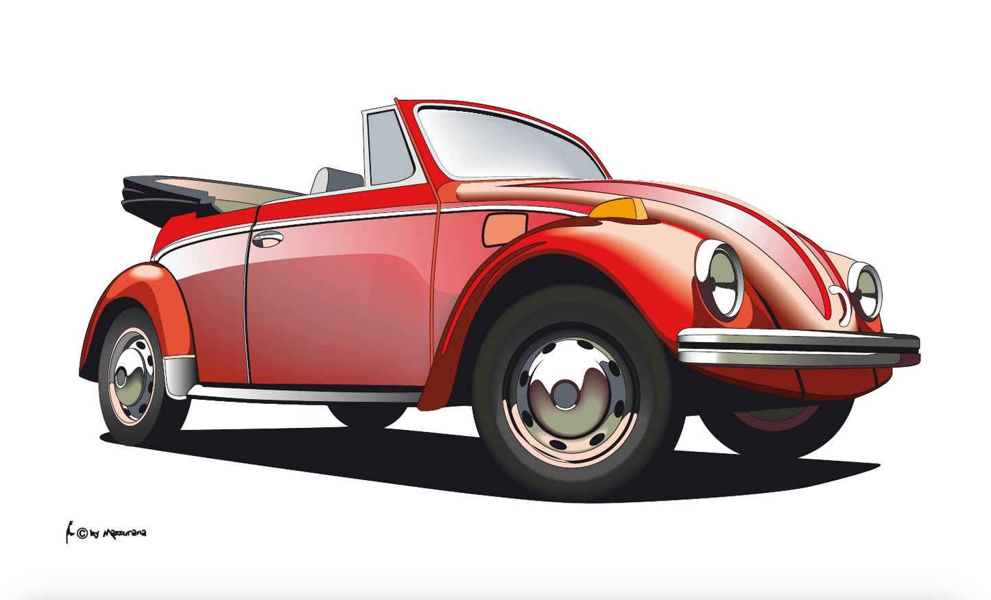 VW Käfer Cabrio Flagge, Autofahne, Auto, Autofahne, Autoflagge, Oldtimer