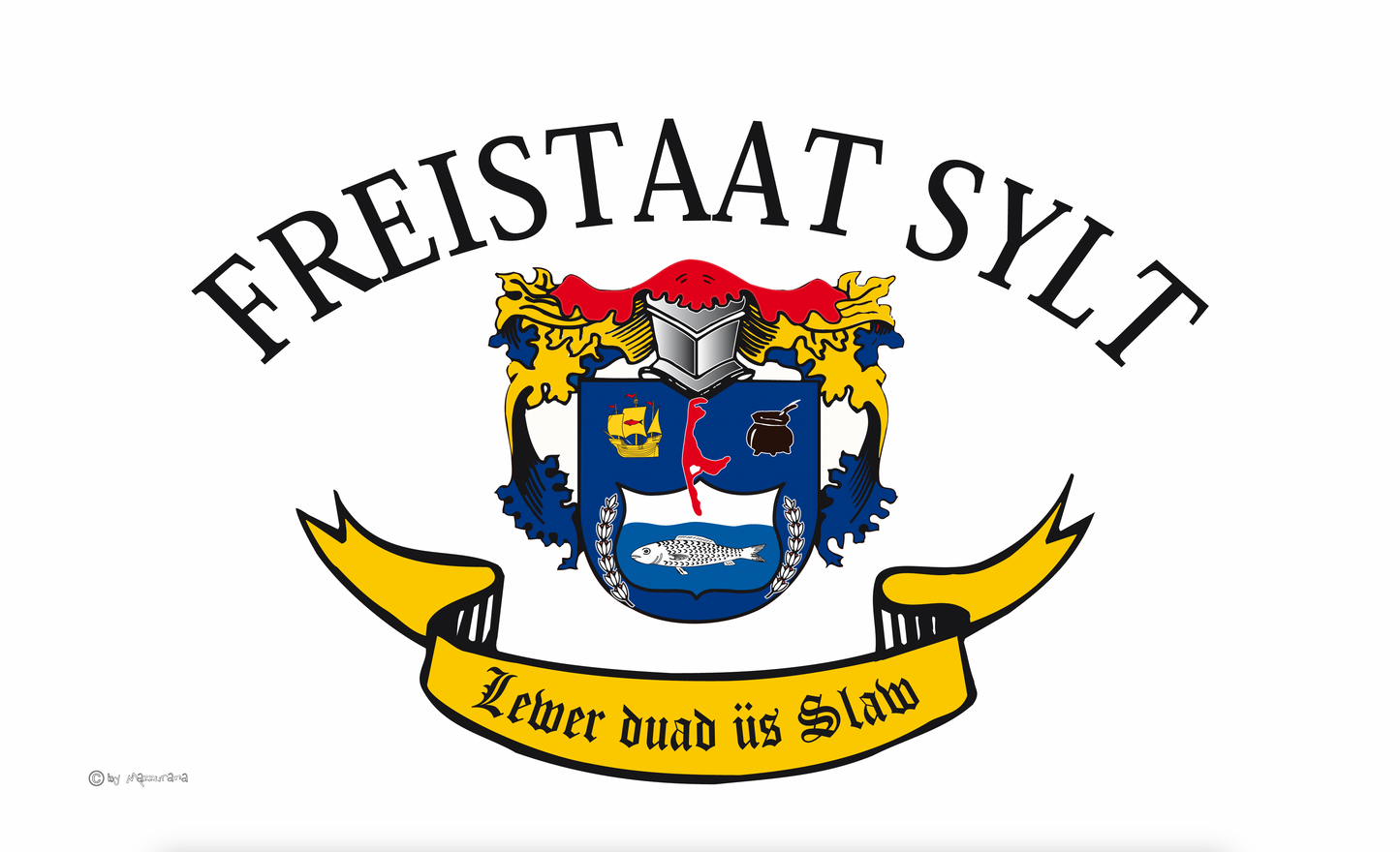 Freistaat Sylt Flagge in Weiß – Stilvoll. Klar. Nordisch frei.