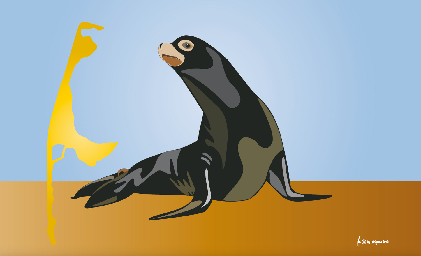 Seehundflagge Strand – Tierisch maritimes Sylt-Design