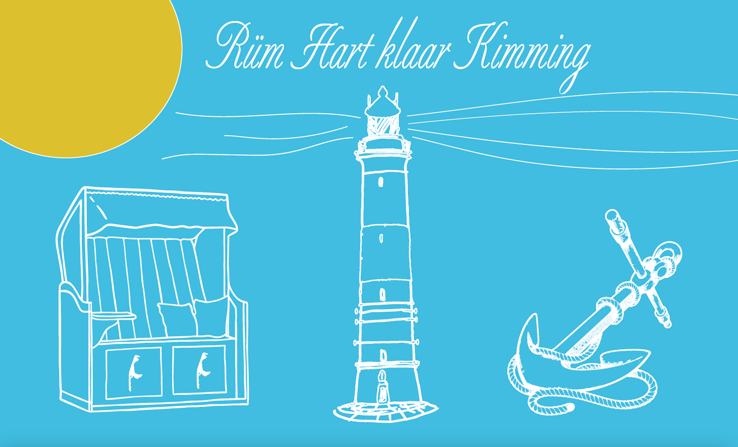 Sylt Flagge Maritim – Strandkorb, Leuchtturm & Anker