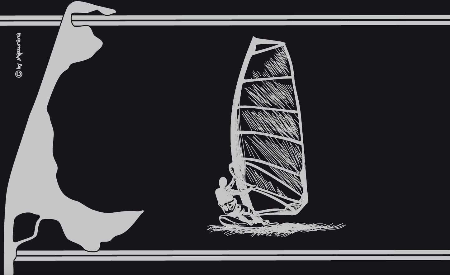 Windsurfer flag Sylt – Black meets style