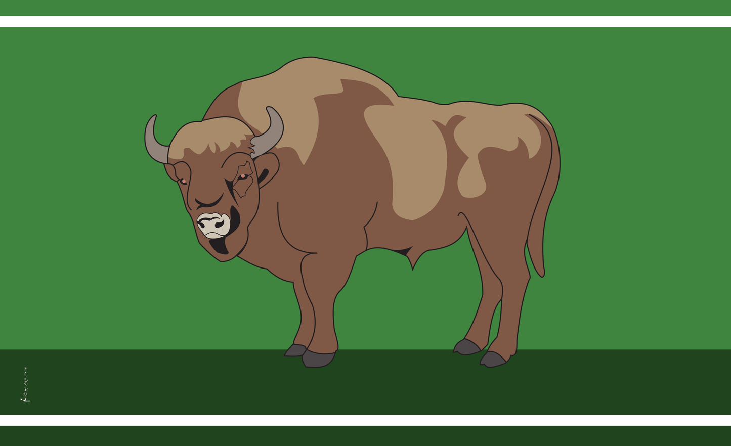 Bison-Flagge,Tierflaggen,Tierzüchter-Flaggen
