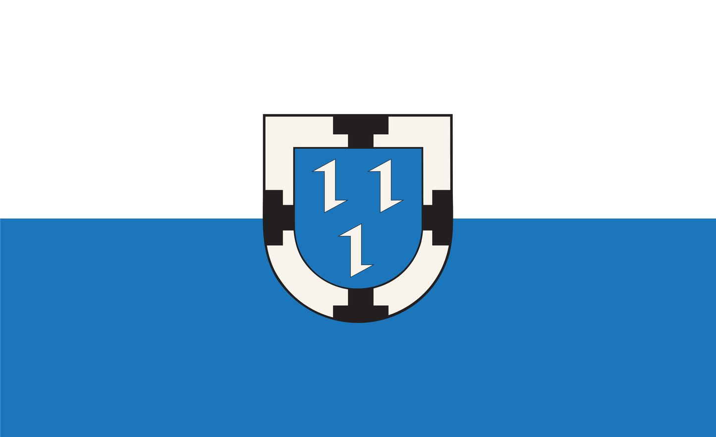 Bottrop Flagge neu, Nordrhein Westfalen Fahne