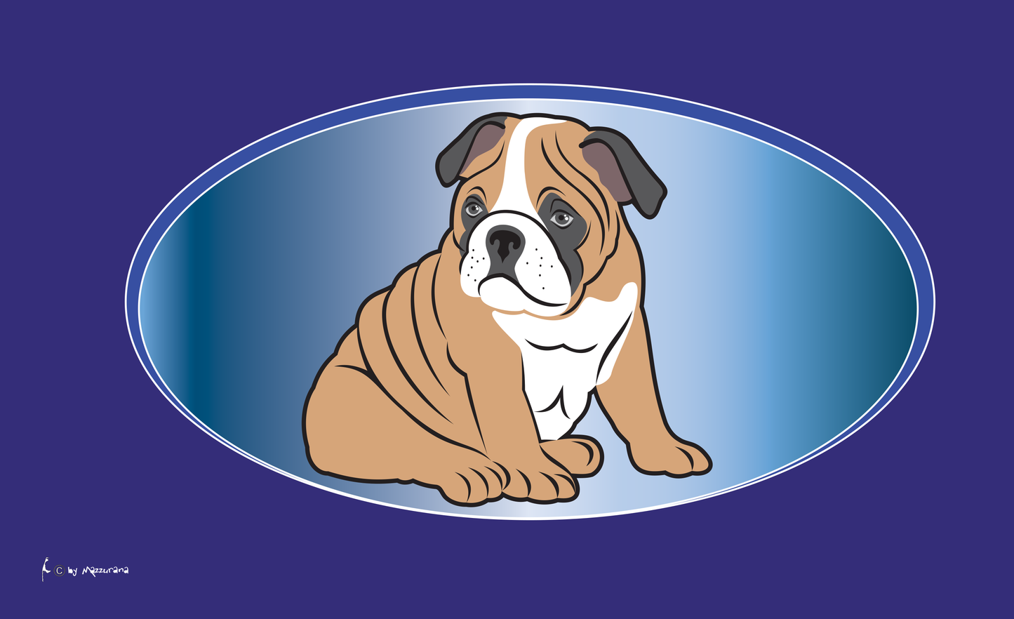 Bulldog flag, small, dog breeder flags, sports flags, club flags