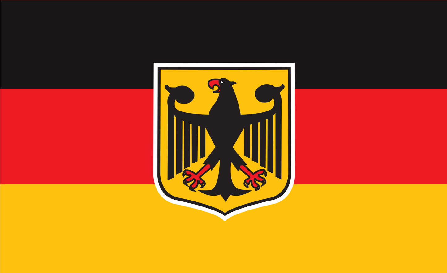 Bundesdienstflagge – Deutschlandflagge mit Bundesadler