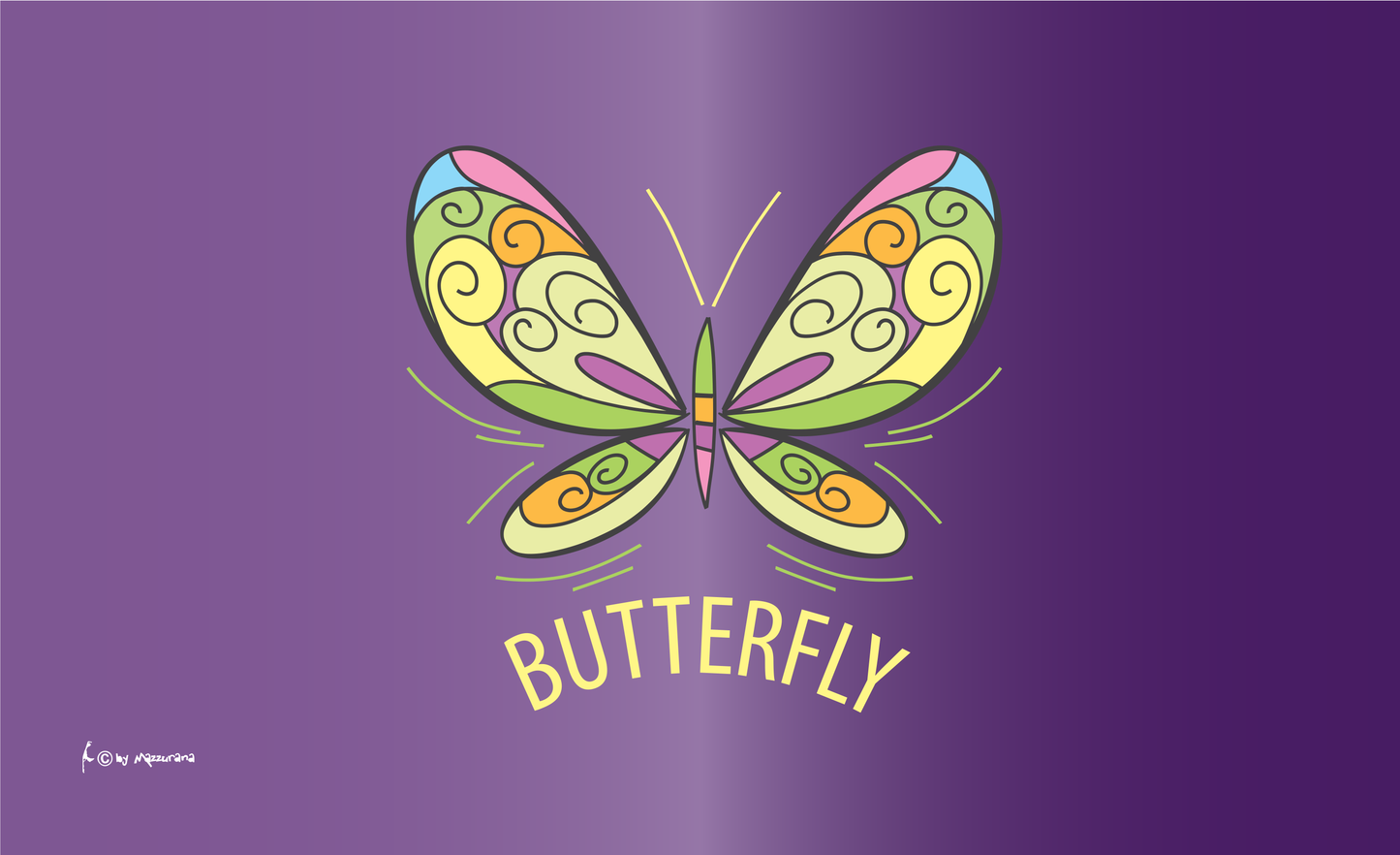 Butterfly Lila Flagge, Schmetterling, Tierflaggen