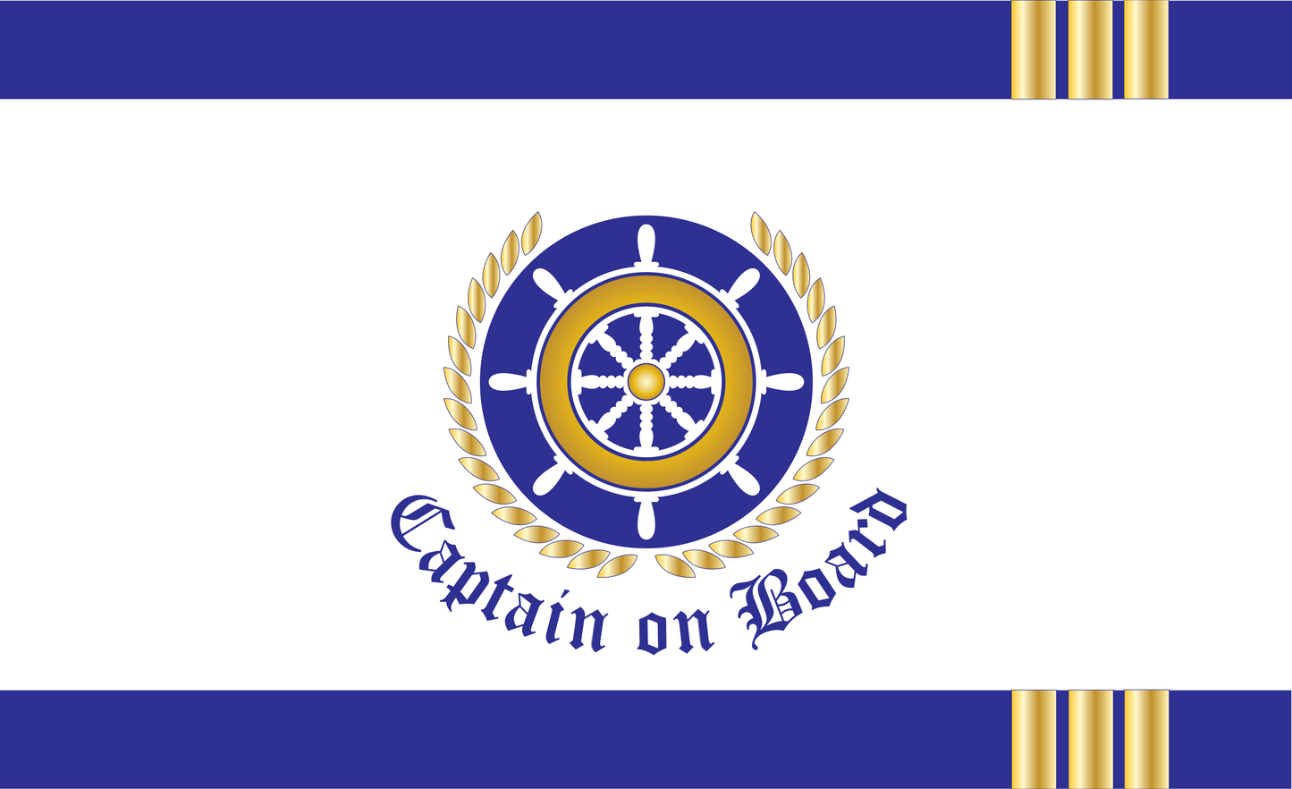 Captain on Board-Flagge, Maritim, Segel, Motorboote,, Sglerflagge, Seglerfahne