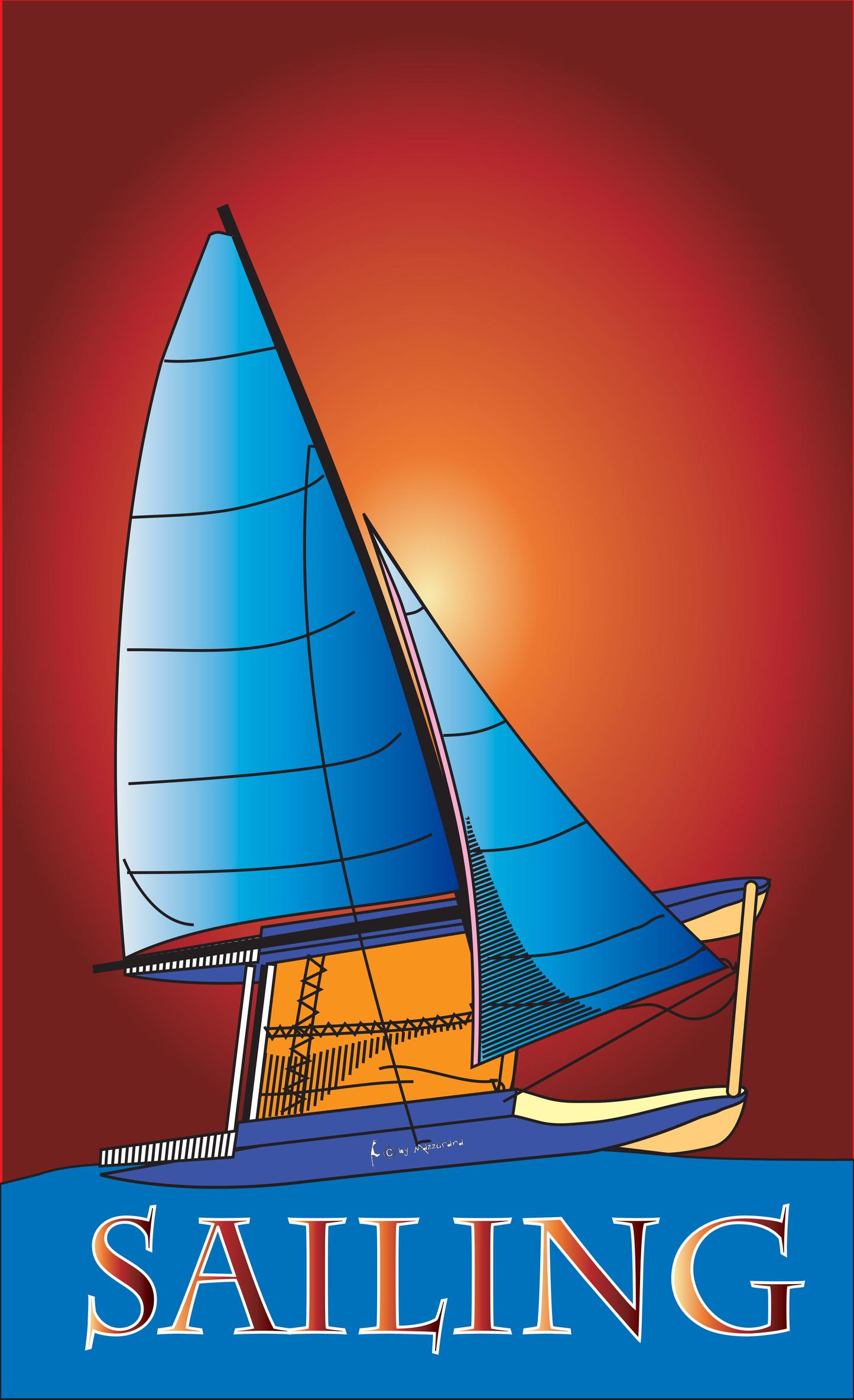 Cat-Sailing-Flagge, Nativ,Maritime-Flaggen,Bootsflaggen,Leuchtturm-Flaggen