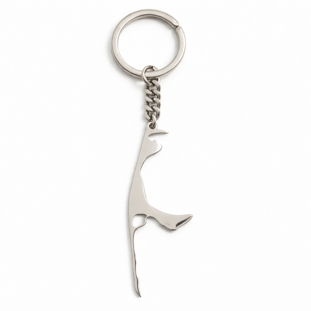 Schlüsselanhänger Sylt aus Edelstahl – hochglanzpoliert